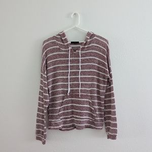 Maroon Knit Hoodie